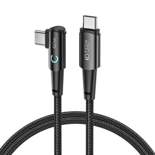Tech-Protect USB-C till USB-C kabel Ultraboost 1m - Svart Svart