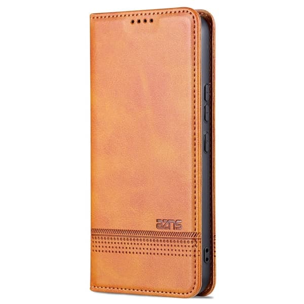 AZNS Samsung Galaxy A35 5G Plånboksfodral Konstläder - Brun