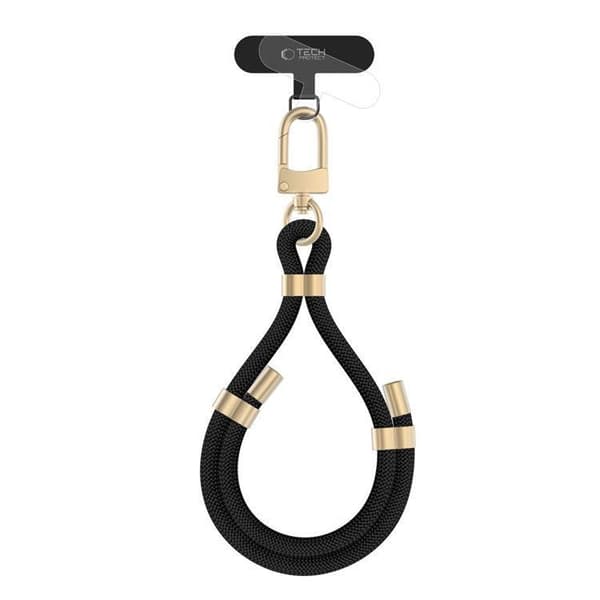 Tech-Protect Mobilrem Wrist C4S - Svart/Guld Svart