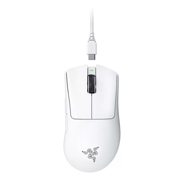Razer DeathAdder V3 Pro Gaming Mus - Vit Vit