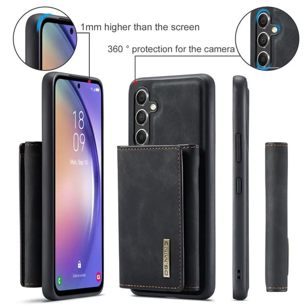 DG.MING Samsung Galaxy A54 5G Konstläder Plånboksfodral Svart
