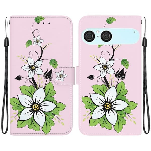 Sony Xperia 10 VII Konstläder Plånboksfodral Pattern Printing - Lily Flerfärgad