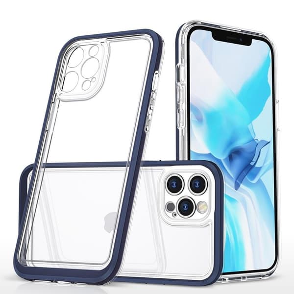 iPhone 12 Pro -kuori Clear 3in1 - Sininen Blå
