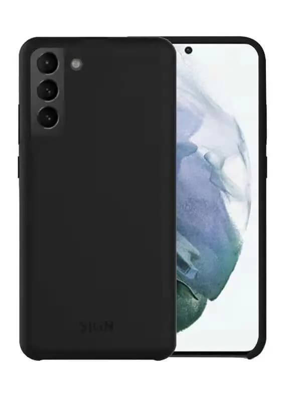 SiGN Galaxy S21 Kuori Liquid Silicone - Musta Svart