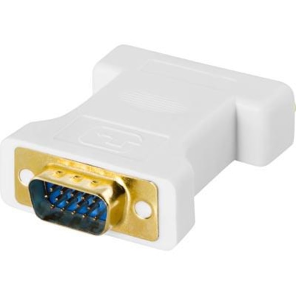 DELTACO DVI adapter analog DVI - analog VGA, ho - ha, vit White