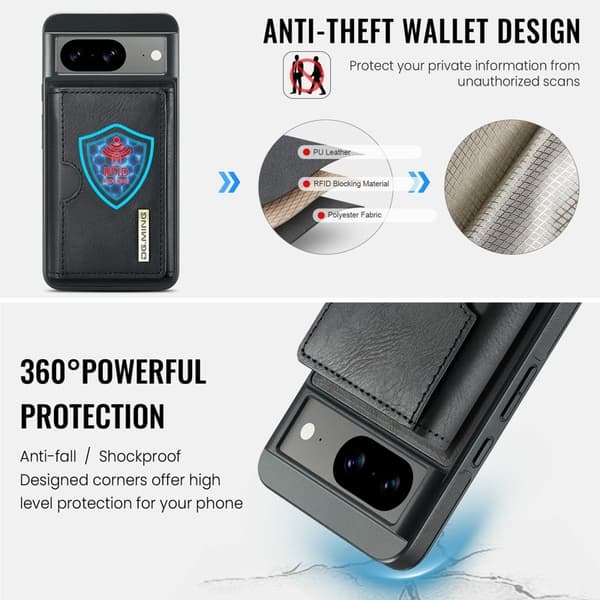 DG.MING M6 Series Mobilskal till Google Pixel 8 Magnetiskt Svart