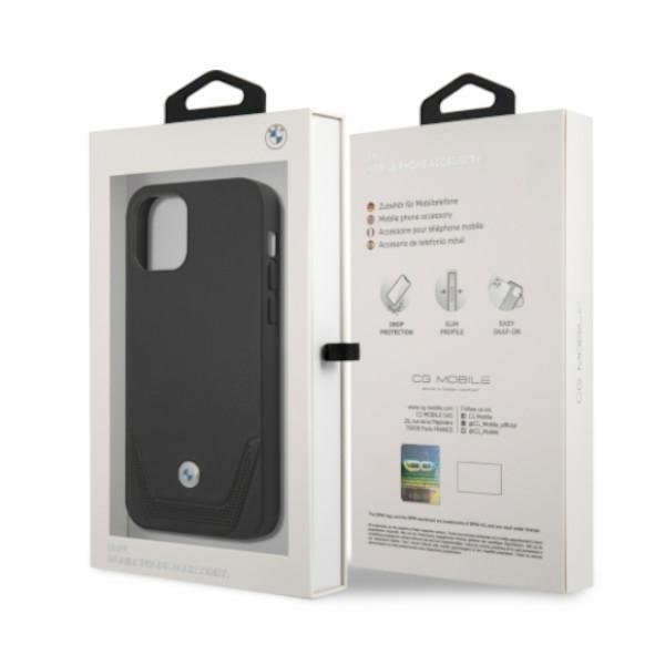 BMW Läder Perforate Skal iPhone 12 Pro Max - Svart Svart
