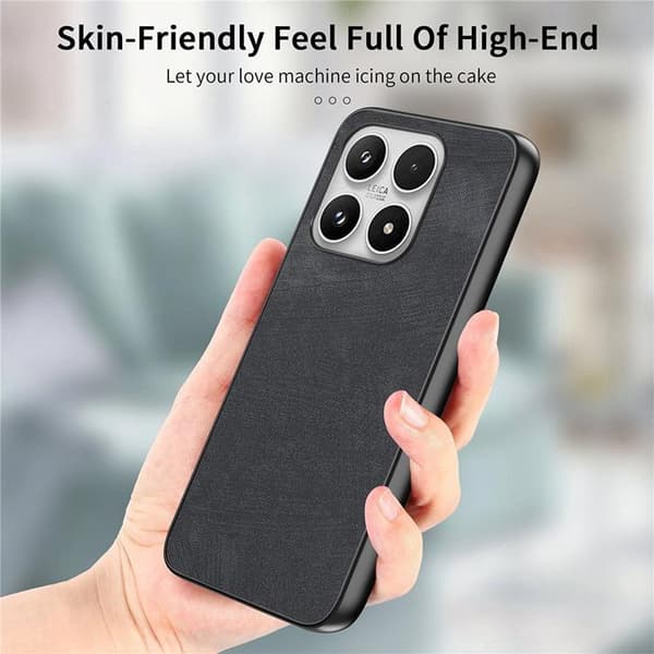 Mobilskal för Xiaomi 17 Retro Läder Shockproof Slim Svart