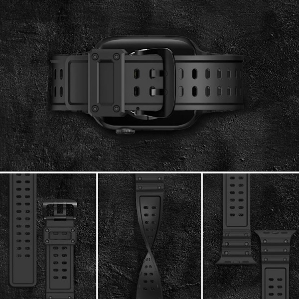 Apple Watch Ultra/SE/8/7/6 (41/42/38mm) Armband - Svart Svart