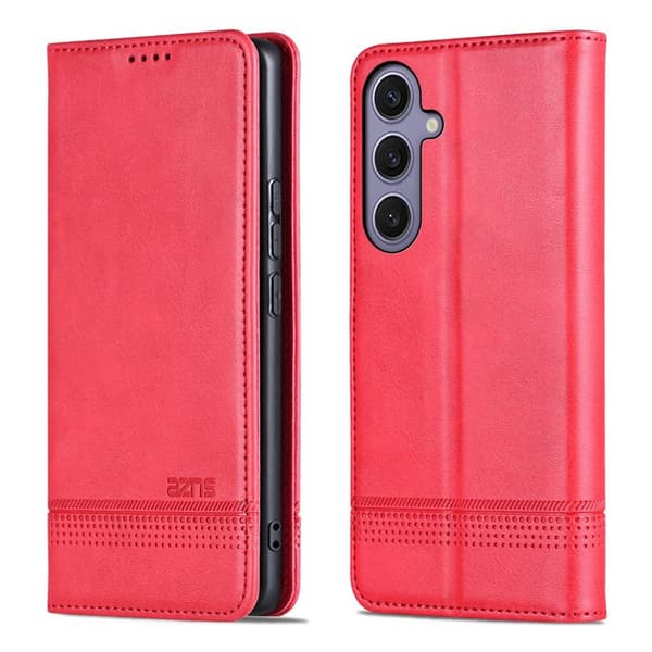 AZNS Plånboksfodral för Samsung Galaxy S26 Plus Konstläder - Röd