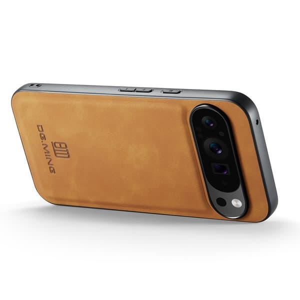 DG.MING Mobilskal till Google Pixel 10 Pro XL PU Läder Hybrid - Brun