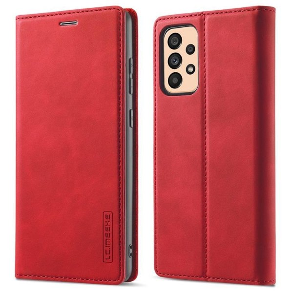 LC.IMEEKE magneettinen lompakkokotelo Galaxy A33 5G - punainen