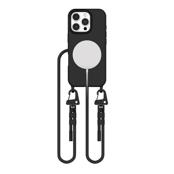 Tech-Protect iPhone 16 Pro Max Mobiltelefon Halskæde Cover Magsafe Maghalskæde - Sort Svart