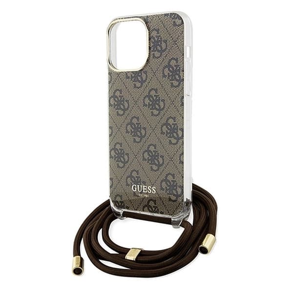 Guess iPhone 15 Pro Mobilhalsband Skal Print - Brun Brun