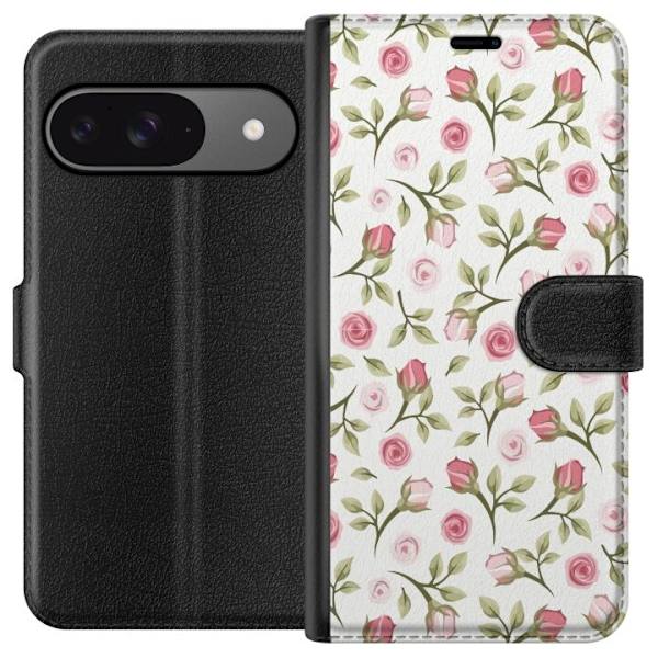 Plånboksfodral till Google Pixel 9 Pro med Blommigt