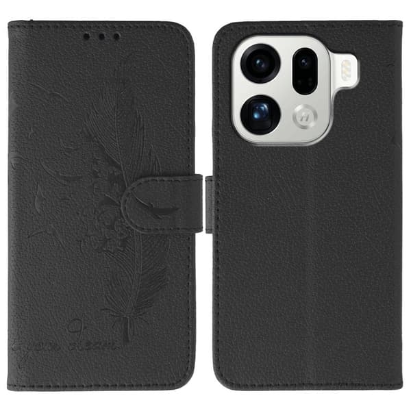 Oppo Find X9 Pro 5G Kortfack Plånboksfodral Konstläder - Svart