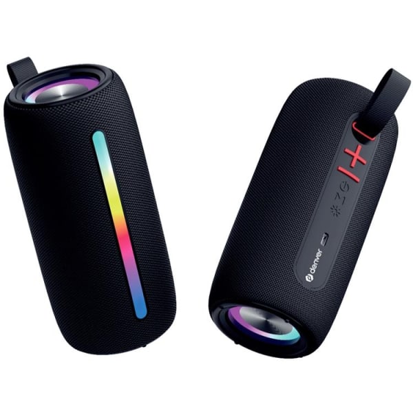 Denver trådløs højttaler Bluetooth med RGB lys - sort