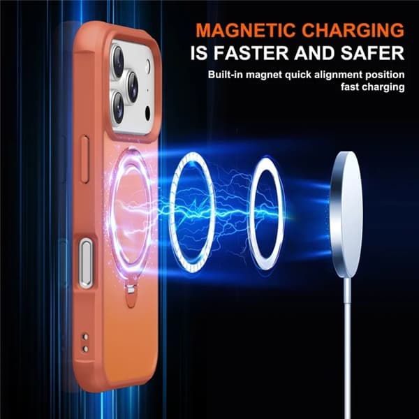 Mobilskal till iPhone 17 Pro MagSafe Kickstand TPU + PC - Orange Orange