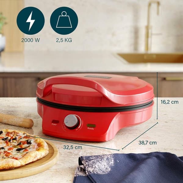 Princess Pizza Maker Ø 32 cm 115007 2000W 180° Röd
