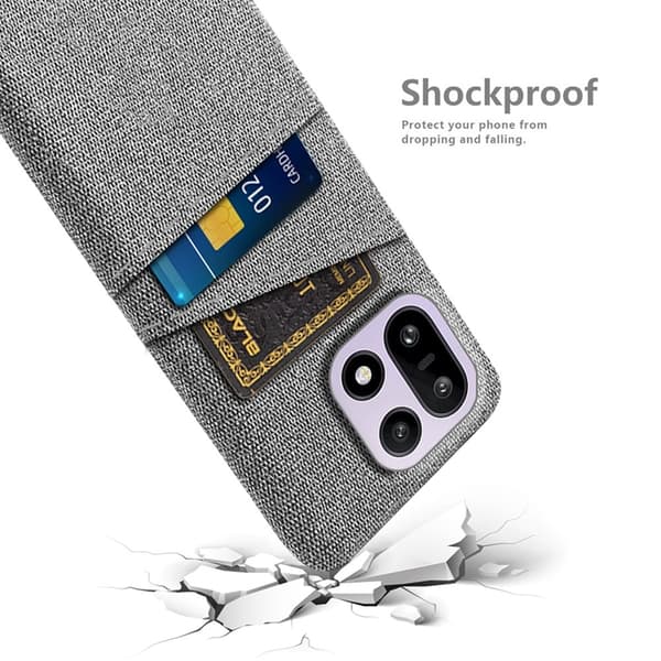 Mobilskal till OnePlus 15 5G Korthållare Cloth + Hard PC - Grå Grå