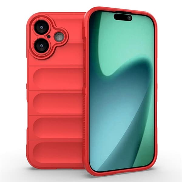 AMORUS Mobilskal till iPhone 17 Shockproof TPU Rugged - Röd Röd