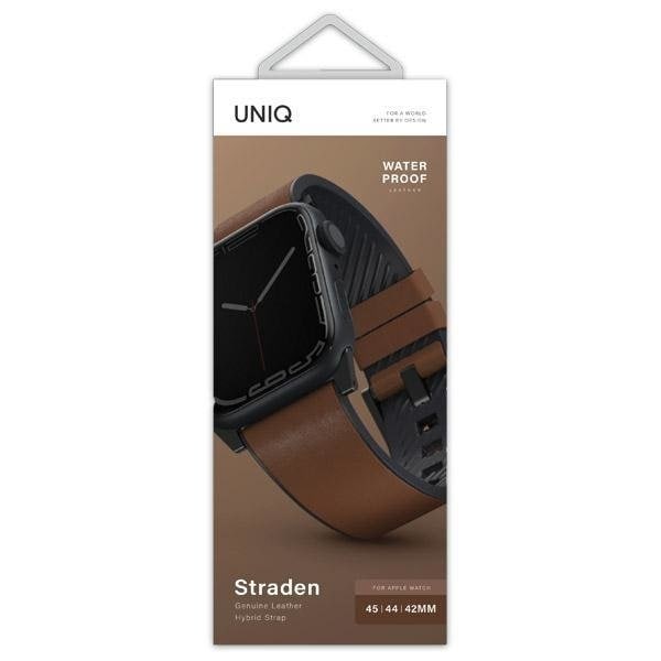 UNIQ Straden Apple Watch Läder 42/44/45mm - Brun