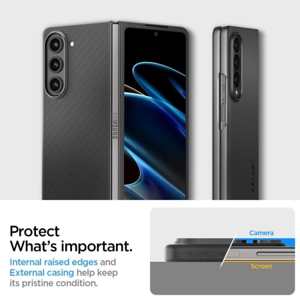 Spigen Galaxy Z Fold 5 Mobile Cover Airskin Pro - musta