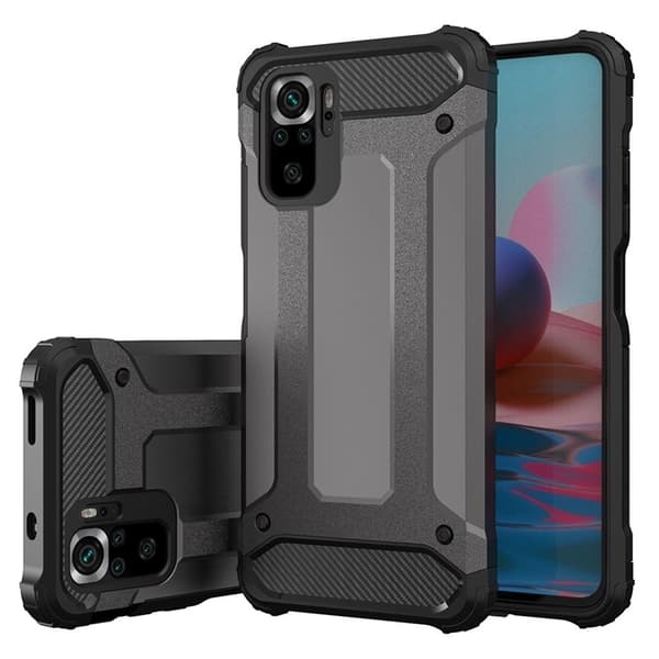 Telefontaske til Xiaomi Poco M4 Pro 5G Hybrid Armor - Sort Blå