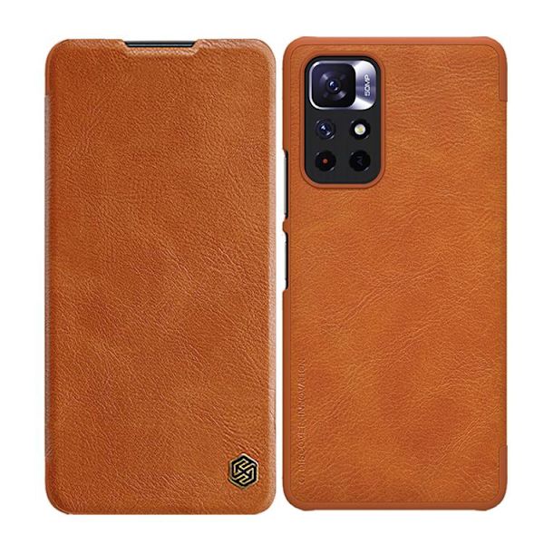 Nillkin Qin Plånboksfodral Xiaomi Poco M4 Pro 5G - Brun Brun