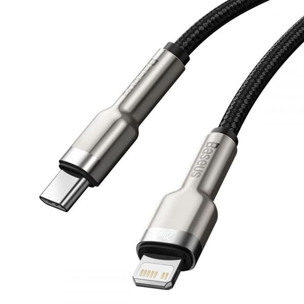 Baseus Cafule Metal USB-A till Lightning kabel Pd20w 1m - Svart Svart