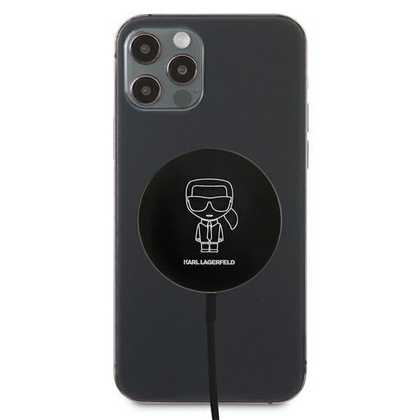 Karl Lagerfeld MagSafe langaton mobiililaturi 15W - musta Black