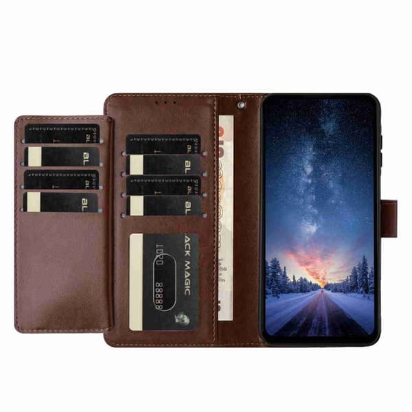 Oppo Find X9 Pro 5G Plånboksfodral Konstläder - Kaffe