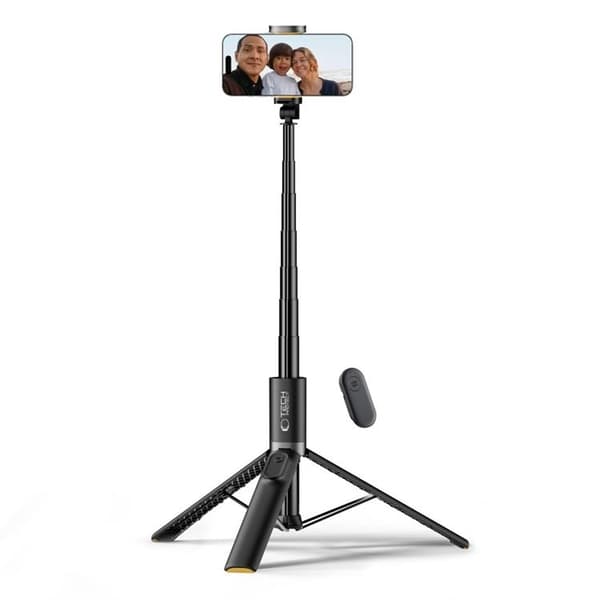 Tech-Protect Selfie Stick Stativ Bluetooth LOS8 - Sort Svart