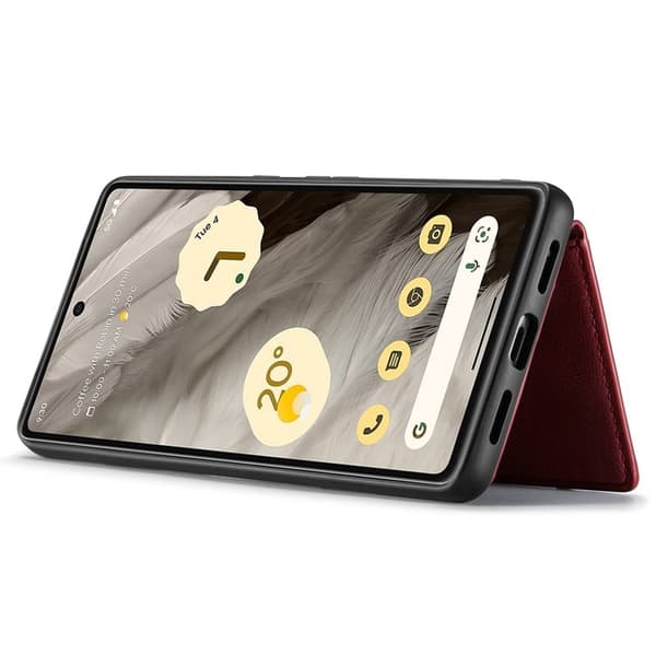 JEEHOOD Google Pixel 8 Pro Fodral KonstLäder - Röd