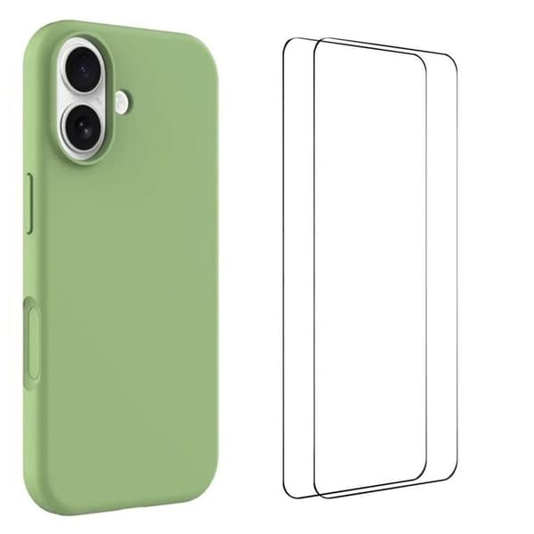 WANLONFENG Mobilskal till iPhone 17 Med 2st Härdat Glas - Grön Grön