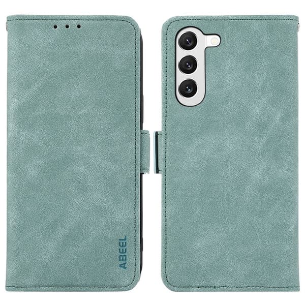 ABEEL Samsung Galaxy S22 5G Konstläder Plånboksfodral RFID-Skydd Lås Blå