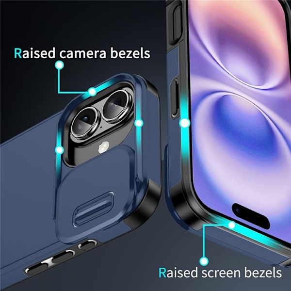 Mobilskal till iPhone 17 Slide Kamera - Blå Blå