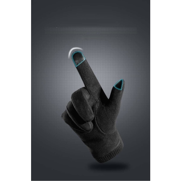 Antislip Suede Touchvantar / Handskar - Medium - Svart Svart