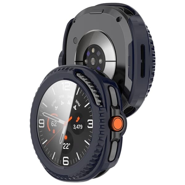Galaxy Watch 8 Classic (46mm) Skal PC + Härdat Glas Integrerat Blå