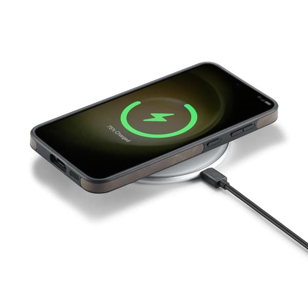 DG.MING Mobilskal till Samsung Galaxy S24 Anti-Drop PU Läder - Brun