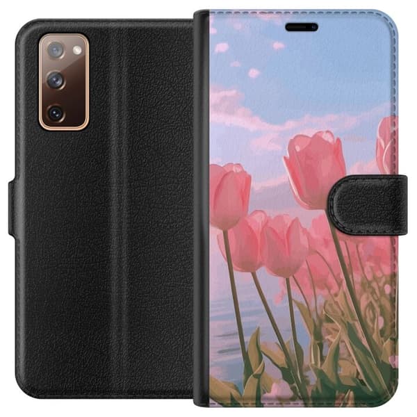 Plånboksfodral till Samsung Galaxy S20 FE med Rosa Tulpaner