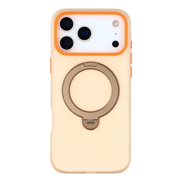 KIGC Mobilskal till iPhone 17 Pro Max Rotating Kickstand - Orange Orange