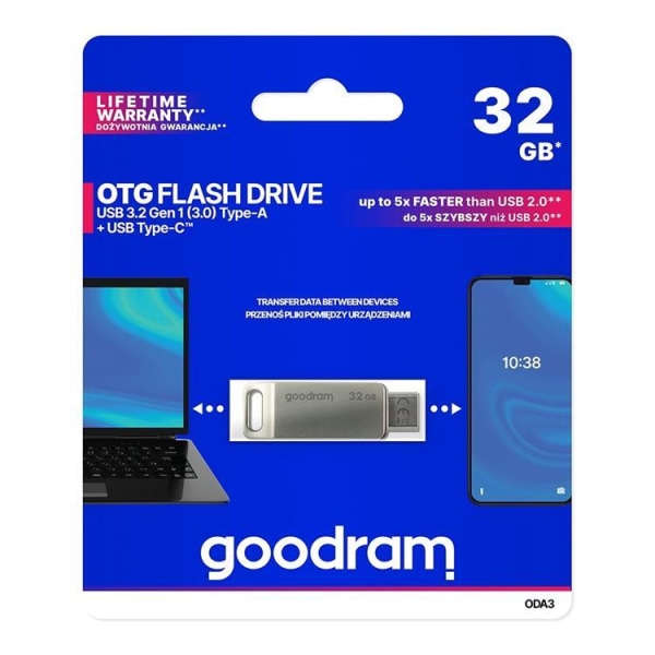 GOODRAM Pendrive 32 GB USB 3.2 Gen 1 OTG USB/USB Type-C
