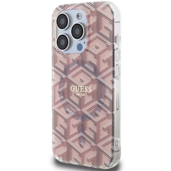 Guess iPhone 15 Pro Mobilskal Magsafe IML GCube - Rosa