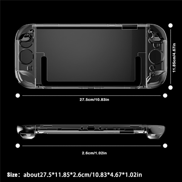 Nintendo Switch 2 Skal Shockproof PC - Transparent Transparent