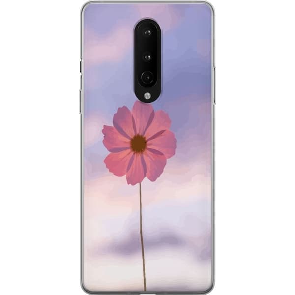 Mobilcover til OnePlus 8 med lyserød blomst