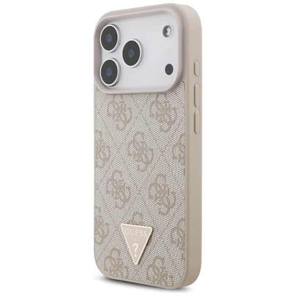 Guess Mobilskal till iPhone 17 Pro MagSafe 4G Strap Triangle Logo Rosa