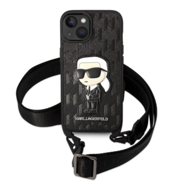 Karl Lagerfeld iPhone 14 Plus Skal med halsband Ikonik Patch - S