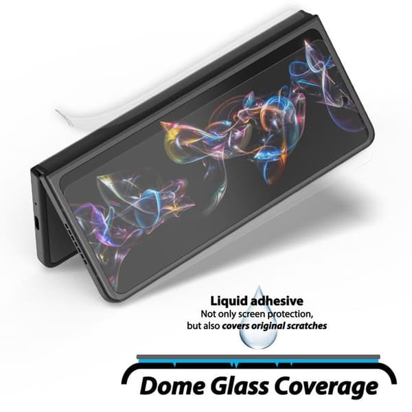 Whitestone [2-Pack] Galaxy Z Fold 4 Härdat Glas Skärmskydd Dome Transparent