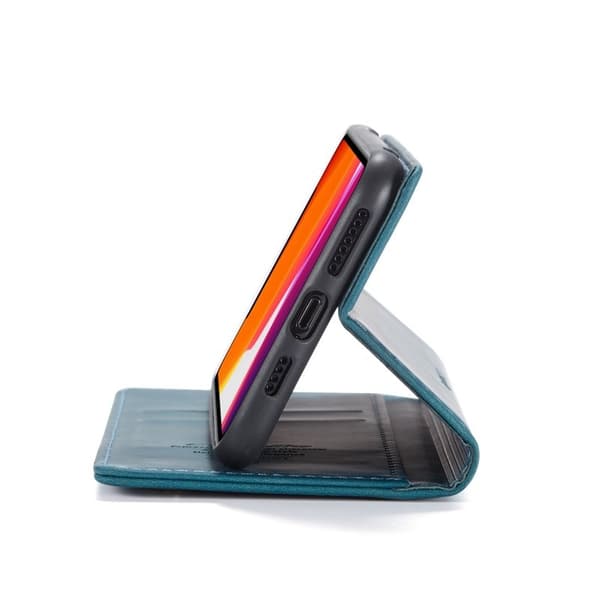 CASEME 013 Konstläderplånboksfodral för iPhone 11 Pro - Blå